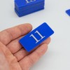 Rectangle Plastic Numbered Room Number Table Number Sticker (1-25, Blue)