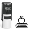 stampexpression - Book and Apple Self Inking Rubber Stamp -