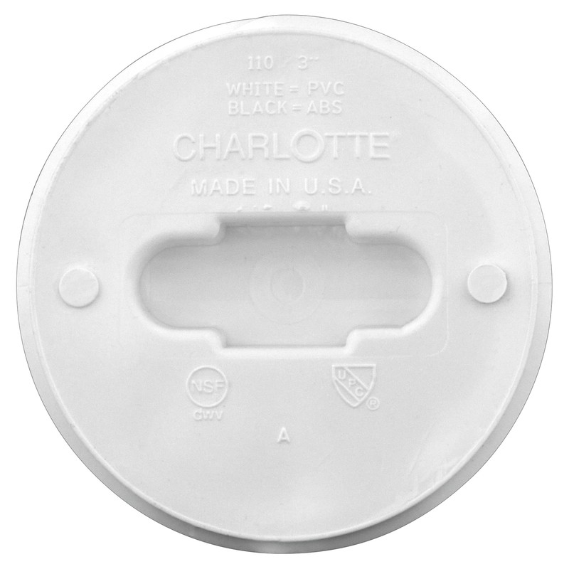 CHARLOTTE PIPE 3 DWV Flush CLEANOUT Plug DWV (Drain, Waste