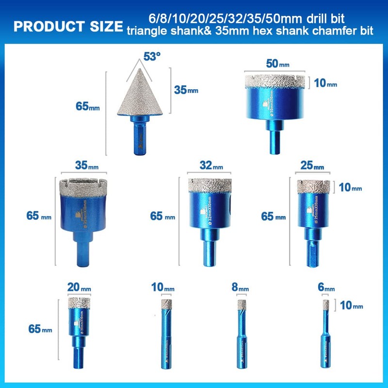 Diamond Core Drill Bit Set - BRSCHNITT Diamond Hole Saw