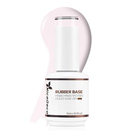 Nicedeco Rubber Base Gel for Nails Clear Pink Rubber Gel U V Color Base Gel Nail Polish 15ML 015