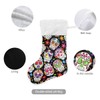 Blueangle Sugar Skull Flower Christmas Stockings 17.7 Inch Gift Holders