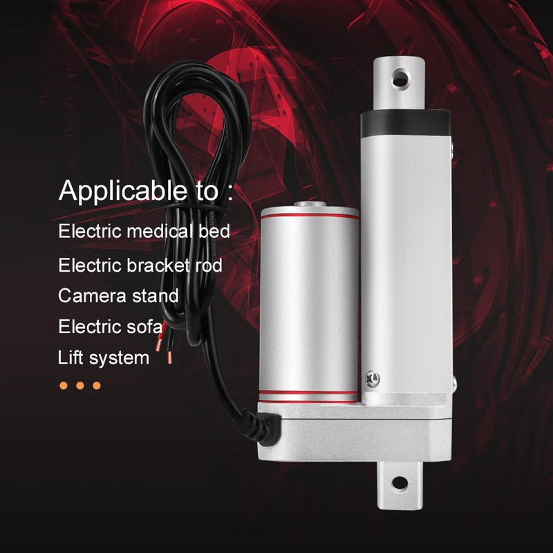 50mm Stroke Linear Actuator 24V High Duty 750N Electric Straight