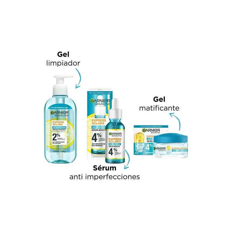 Kit Garnier Express Anti Imperfecciones Para Piel Grasa 3pzs