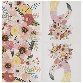 Boston International servilletas de papel para cócteles y bebidas, Floral Flamingo, 5 x 5-Inches, 1