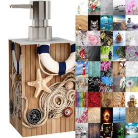 Soap Dispenser, Many Beautiful Soap Dispensers to Choose From, Stylish Design, Eye-catching for Any Bathroom (Maritime)