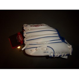 RAWLINGS PLAYERS SERIES AGES 3-5 WHITE RED/BLUE BASEBALL THEMED GLOVE - NWT