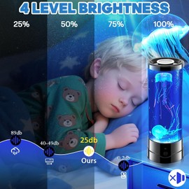 SENCU Jellyfish Lamp 17 Color Changing Remote Jellyfish Night Light LED Mood Lamp Home Decor for Room Office Night Light Ideal Gift for Kids Adults