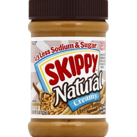 Skippy Natural Peanut Butter, 1/3 Less Soxium and Sugar, 15 oz