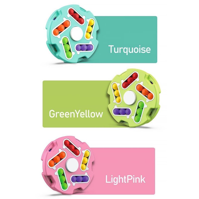 Jeu d'aptitude. Rubik's Cube Rotatif. Casse-tête à billes. Turquoise