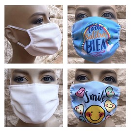 Family Set: 2 x Adult Mask + 2 x 5 Layer Kids Masks Reusable Washable Effective Spanish Product