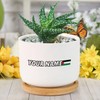 DecStic Custom Your Name with Palestinian Flag Ceramic Planters Festival
