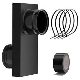 Upgraded 84049 Periscope Dryer Vent, 0-5" Adjustable Periscope Dryer Vent Kit, Clothes Dryer Replacement Vents Tight Space for Laundry Room with Aluminum Foil Tape and 4 Nylon Ties