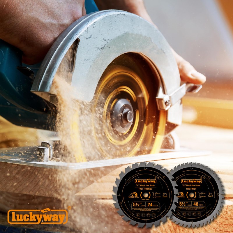 Luckyway 5 1/2 Inch Circular Saw Blade (10mm Arbor), with