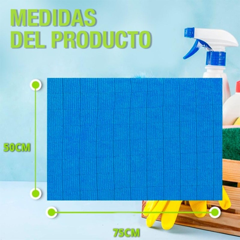 DAILY PAPER 3 Trapos, Jergas Nueva Microfibra Extragrandes Multiusos 75cm