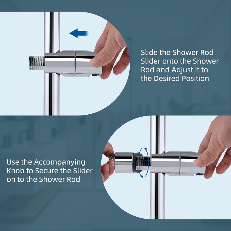 Hibbent Shower Head Holder Replacement - Universal Adjustable Hand Shower