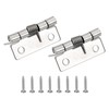 PATIKIL 2 Pcs Spring Loaded Hinges, 1.5" 304 Stainless Steel