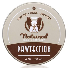 Natural Dog Company PawTection Dog Paw Balm Tin, Protects Paws from Hot Surfaces, Sand, Salt, & Snow, Organic, All Natural Ingredients