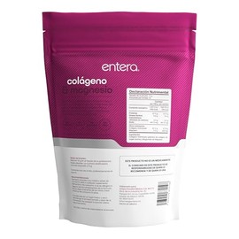 Entera | Colágeno con Magnesio 300 g en Polvo | Péptidos Tipo I, II y III | Bisglicinato de Magnesio | 30 Porciones