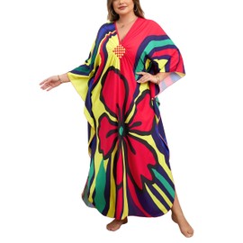 Kaftan Dress for Women - Plus Size Caftan Maxi Beach Dress Moo Moos Loungewear, Swimsuit Cover Up for Beach, Pool or Vacation