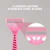 5/10 Pack 5-Layer Pink Manual Razor for Women, Classic Manual