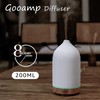 Gooamp 200ML Ceramic Essential Oil Diffuser - Ultrasonic Aromatherapy &