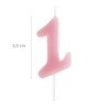 Dekora, Velas Cumpleaños Número 1, Color Rosa