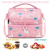 FlowFly Kids Double Decker Cooler Insulated Lunch Bag Large Tote