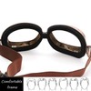 kucehiup Vintage Aviator Goggles Motorcycle Goggles (Clear lenses)
