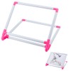 FINGERINSPIRE Universal Embroidery Clip Frame Deep Pink and White Plastic