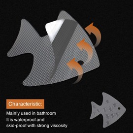 Secopad Bathtub Stickers Non-Slip, 24 PCS Safety Shower Treads Adhesive Appliques with Premium Scraper (Gray)