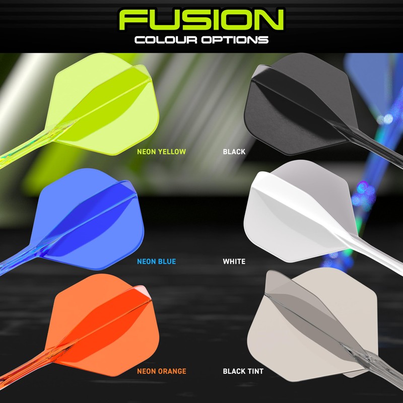 WINMAU Fusion Solid White Intermediate Intergrated Dart Flight and Shaft