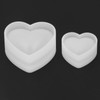 2Ps 3D Corazón Moldes de Silicona, Bricolaje en Forma de