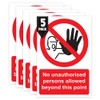 RDLCAR No Unauthorized Persons Allowed Beyond This Point - Safety
