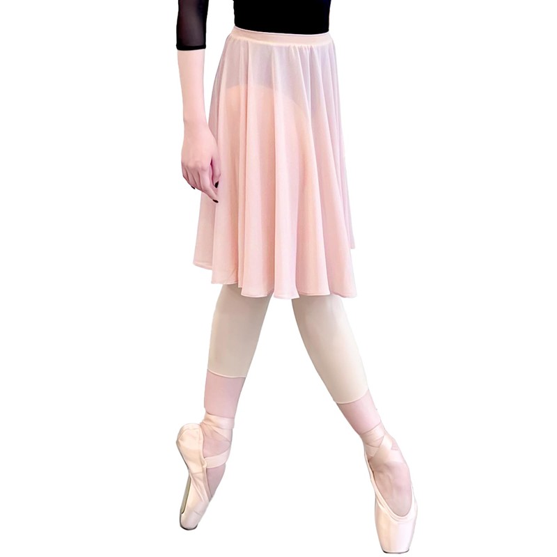 [Tacherlia] Ballet Skirt, Pull Up Elastic Waistband Rehearsal Skirt, Black