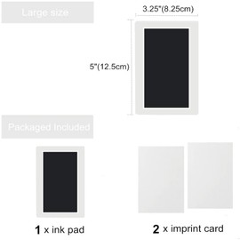 VIYNRAN Baby Handprint and Footprint Kit, 3 in 1 Large Safe Inkless Kit Clean Touch Handprint Ink Pad with 2 Imprint Cards, Pet Paw Print, Non-Toxic for Newborn Infant Hand and Foot Stamp (1 Pack)