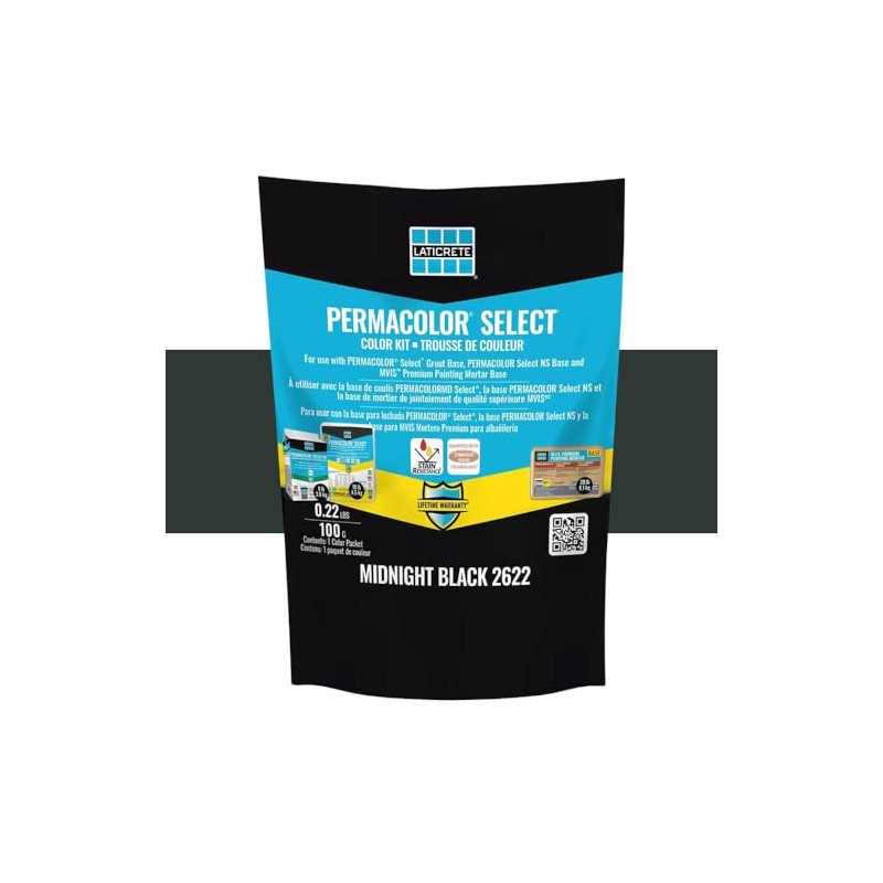 Permacolor SELECT Grout Color Kit (40+ Colors Available) (Midnight Black)