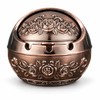 Retro Metal Ashtray with Lid – Decorative Covered Ashtray for