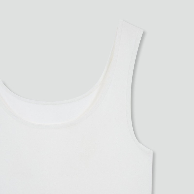 JAJU [JAJU] Women's Cotton Tank Top 3-Pack_White