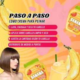 Skala 2 En 1 Banana Reconstructor  Crema Para Peinar 1kg                                                                                              