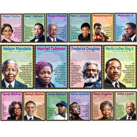 Adduster 16 Black History Posters - Black Juneteenth Posters 13.4 * 10.2 inch Black History Classroom Wall Decor June 19th Freedom Bulletin Board Decor