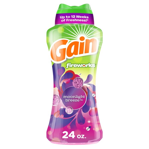 Gain Gain Fireworks In-Wash Scent Booster Beads, Moonlight Breeze, 24