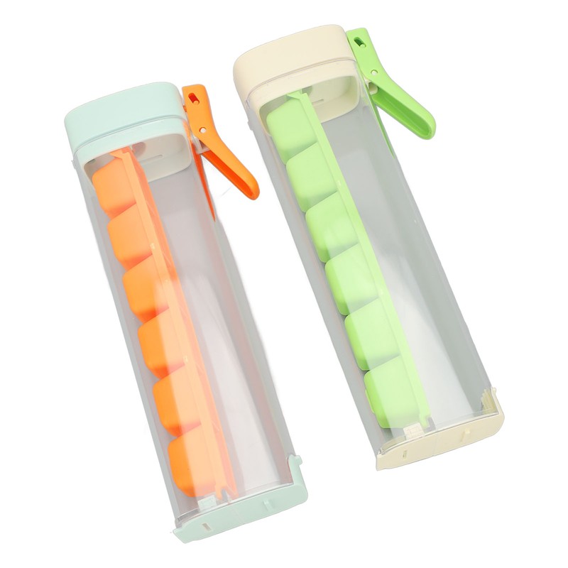 2PCS Ice Cube Trays 6 Grids Easy Release Reusable Ice