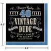 Creative Converting 664067 16 Count Vintage Dude 40th Birthday Lunch