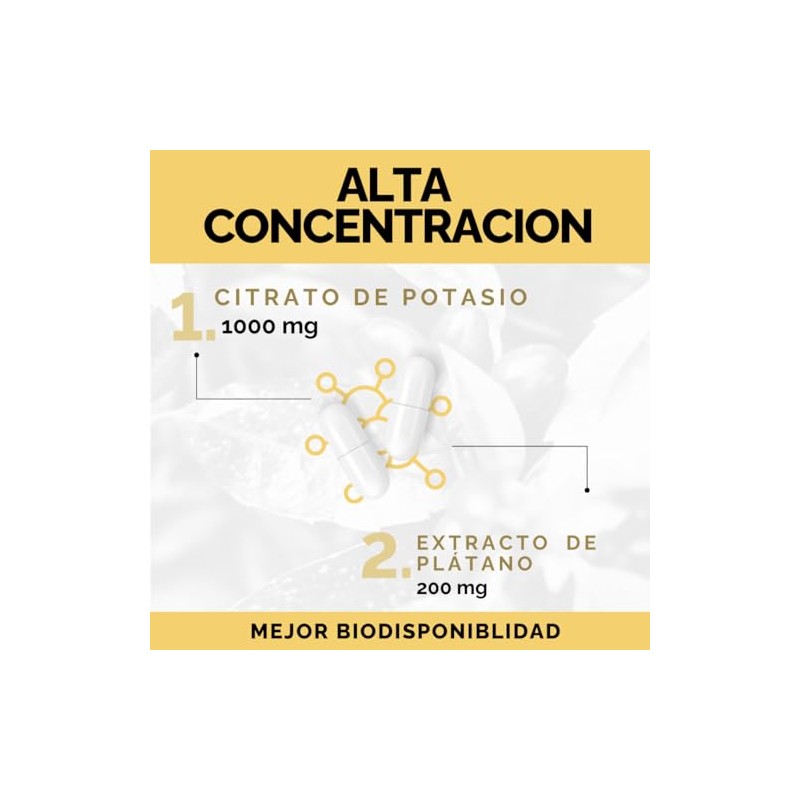 OBY Citrato de Potasio 1000 mg | Potasio enriquecido con