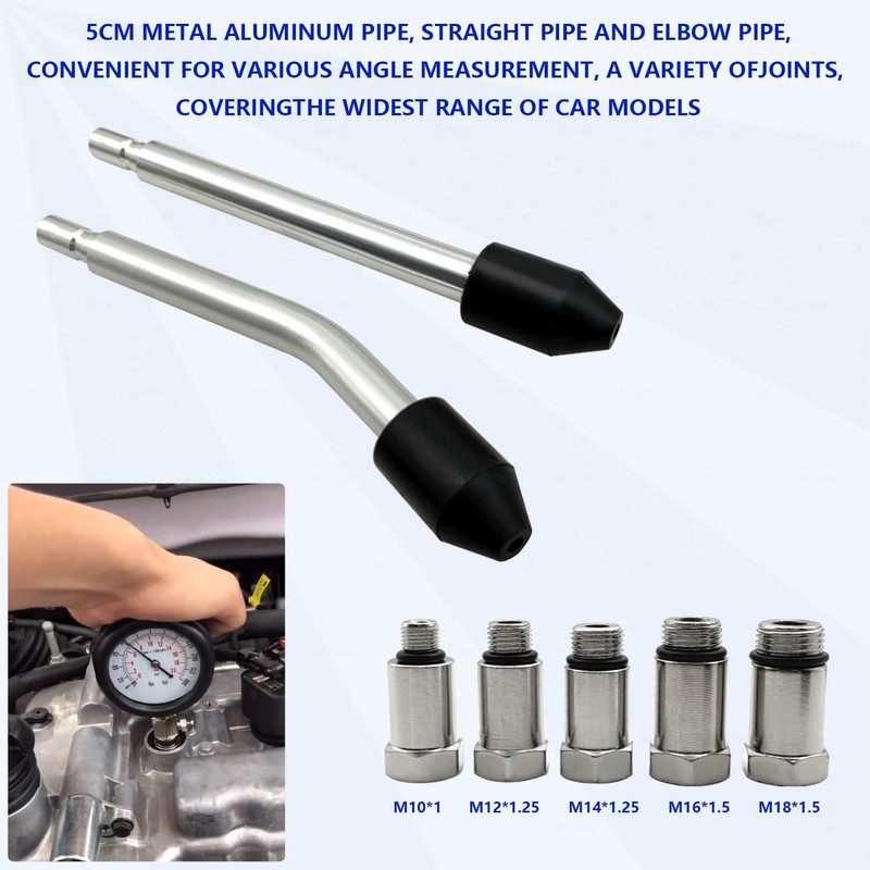 ZKTOOL 11PC(All Vehicles) 300 Psi Engine Cylinder Compression Tester with