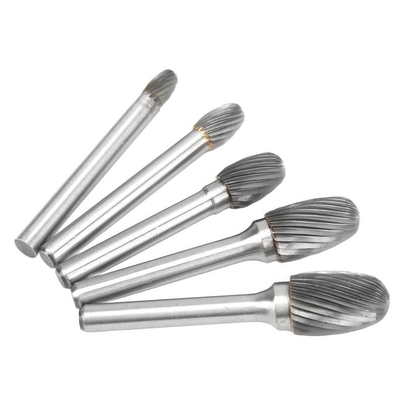 Single Cut Carbide Rotary Burr File Set 6mm Shank Diameter
