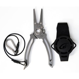 danco Titanium Dual Cutter 7" Fishing Plier, Fishing Line and Wire Cutter, Saltwater Safe, Fresh/Saltwater Fishing, Sheath and Lanyard Included