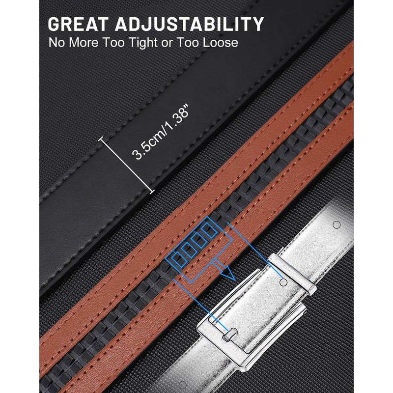 Beltroad Ratchet Belt Strap for Men Leather Belts Without Buckle