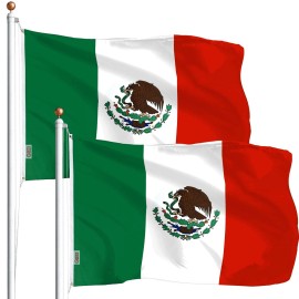 G128 Mexico Mexican Flag 3x5 Ft 2Pack Printed Polyester